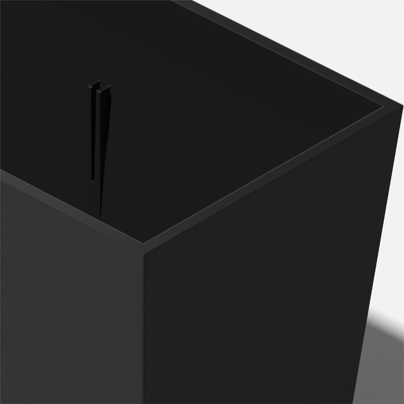 Pure Series Midori Planter, Black, 19.75" H x 39.5" W x 12.5" D, 2