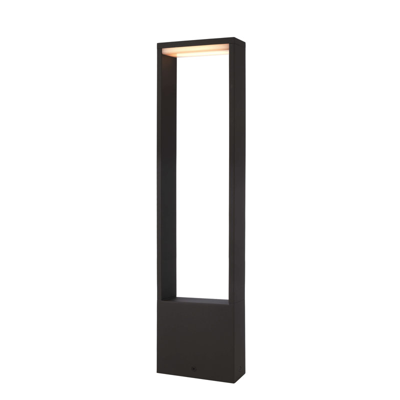 Cata Anthracite Integrated LED Aluminium Pathway Light, 70cm H x 15.1cm W x 6.1cm D