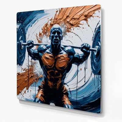 Sports CrossFit Blue Metal Wall Art