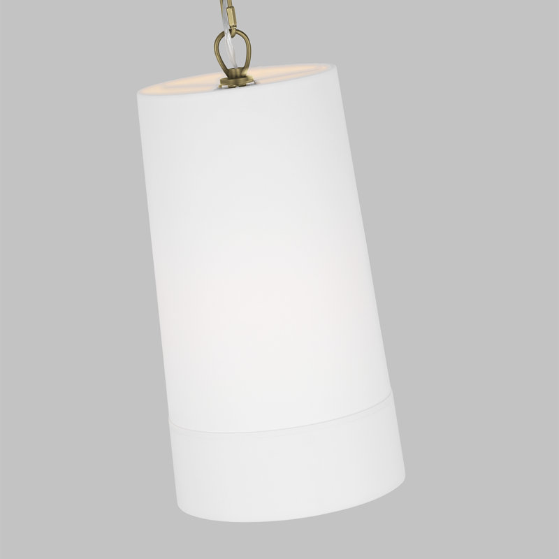 Time Worn Brass Indoor/Outdoor Drum Pendant Light with Etched Glass Diffuser