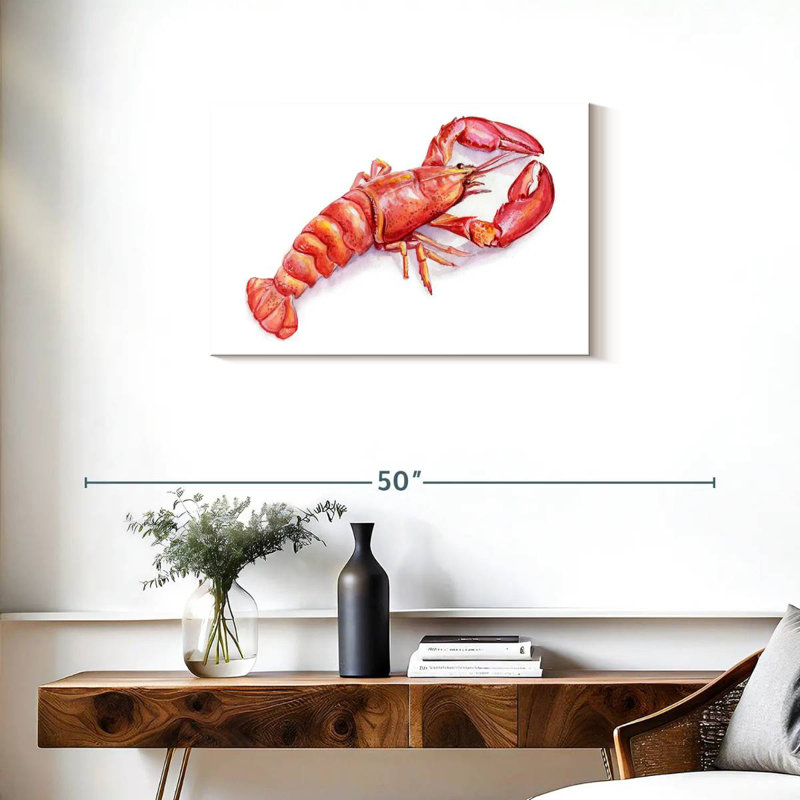 Vibrant Lobster, 20" H x 30" W