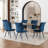 Chenille Upholstered Dining Chairs Metal Frame Side Chairs With Backrest For Kitchen Dining Room-1681846090-1681846094