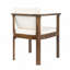 Ensemble de chaises de salle à manger d'extérieur en bois avec accoudoirs courbés et coussins confortables pour le patio-682988234-682988235