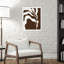 Erminia rétro Matisse inspiré abstrait botanique 2 brun - reproduction de cadre photo-969236996-969237003