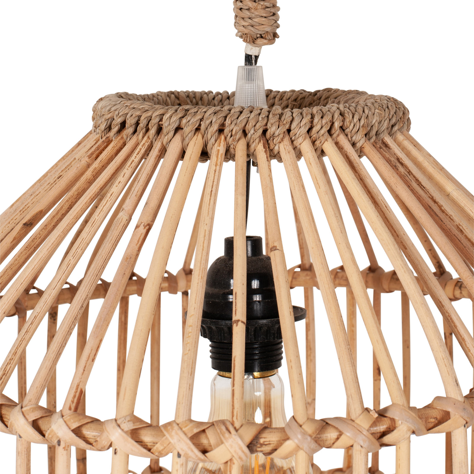 Merce Single Light Rattan Dimmable Pendant