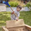 Kids Boat Sandpit with Seating and Cover