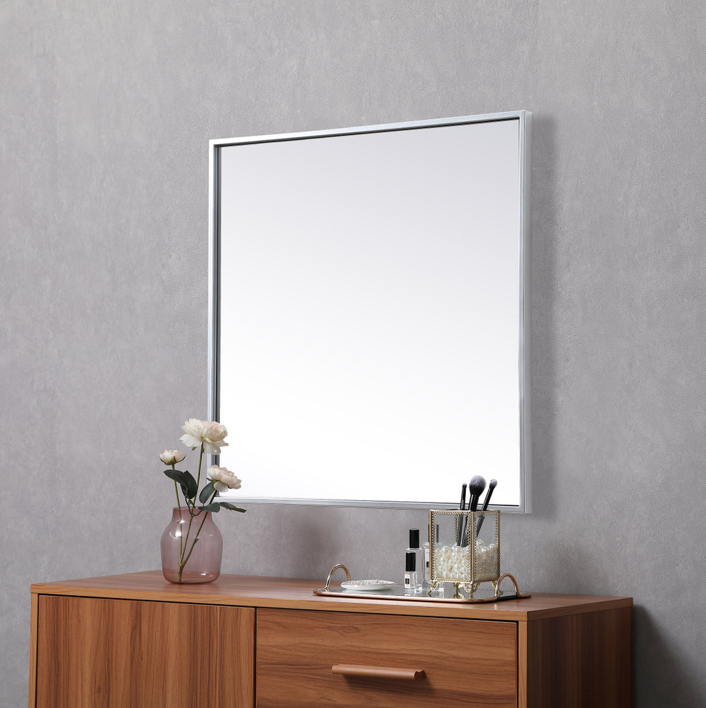 Valparaiso Accent Mirror, 24"  x 24" , Silver