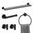 Radius 5-Piece Bathroom Hardware Set in Matte Black-126538046