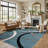 Tolchester Abstract Blue/Gray/Black Area Rug-879766542