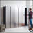 Nova Series Metallic Gray Wood Garage Cabinet with Soft-Closing Mechanism and Wall-Mounted Option for Enhanced Storage