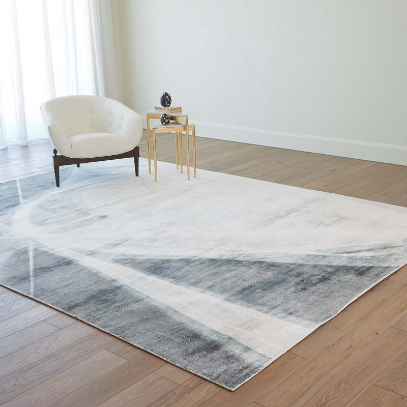 Hand Loomed Abstract Area Rug, Rectangle 11' x 14'