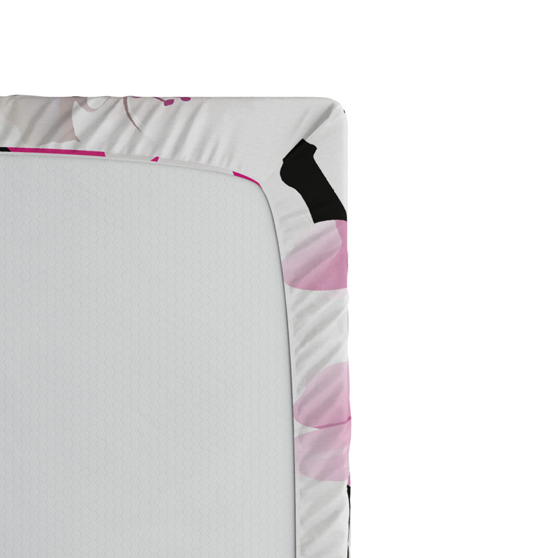Microfiber Floral Fitted Sheet, Queen Fitted Sheet