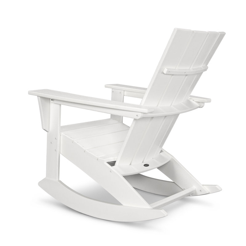 POLYWOOD Quattro Adirondack Rocking Chair, White