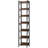 78.7" Extra Tall 7-Tier Rustic Brown Narrow Corner Bookshelf Storage Display Rack For Living Room