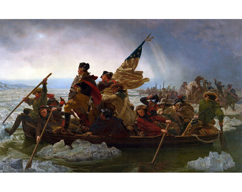 Washington Crossing the Delaware, 1851, 15" H x 24" W