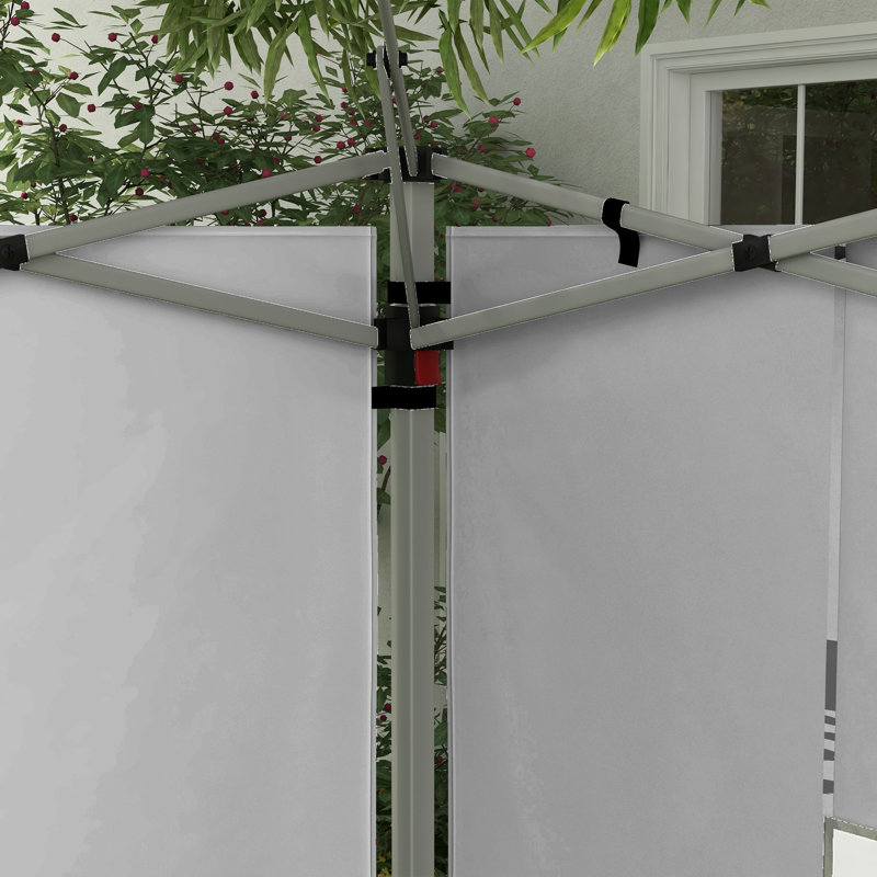 Outsunny Gazebo Side Panels with Window for 3x3(m) Pop Up Gazebo, Grey