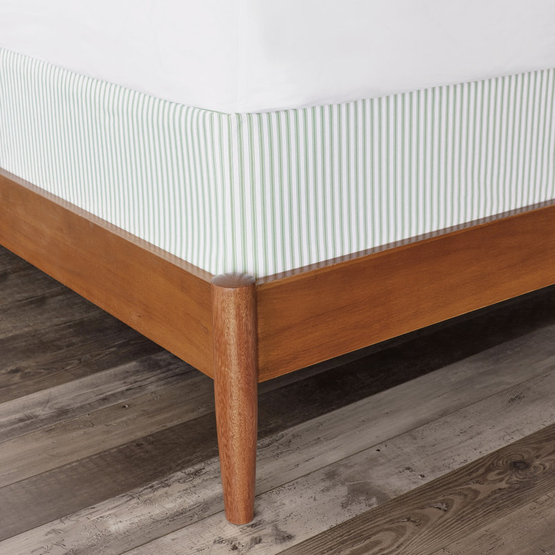 Blass Ticking Box Spring Cover, Extra Long Twin, Eastwood Leaf
