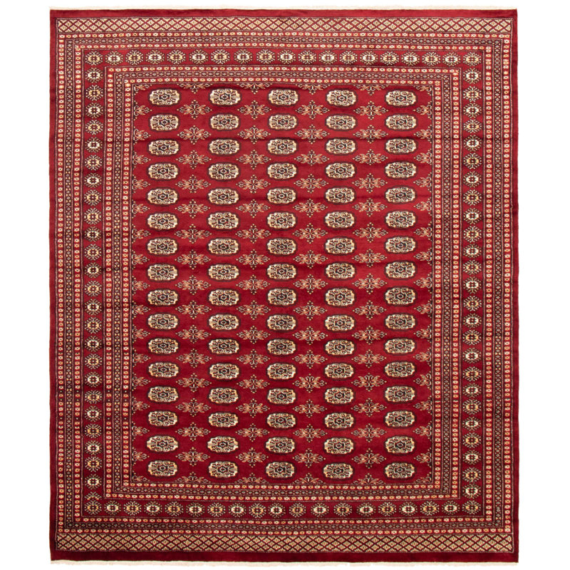 Tapis rouge foncé Finest Peshawar Bokhara 8 pi 0 po x 9 pi 6 po
