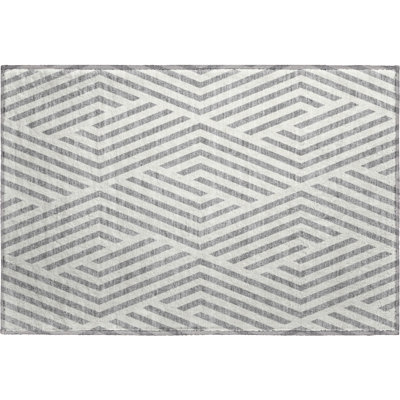 Premium Machine Washable Cerrito AMF550 Gray Rug