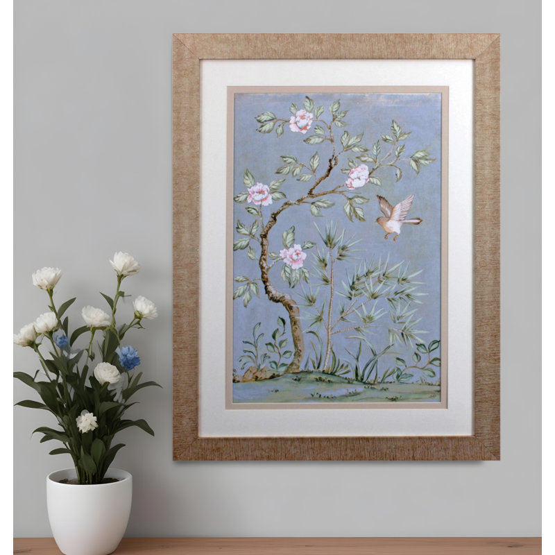 «Spring Mural II», art mural encadré brun