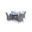 Parham 4 - Person Wicker Patio Dining Set with Square Table , Cushions Included-1522186405-1522186404