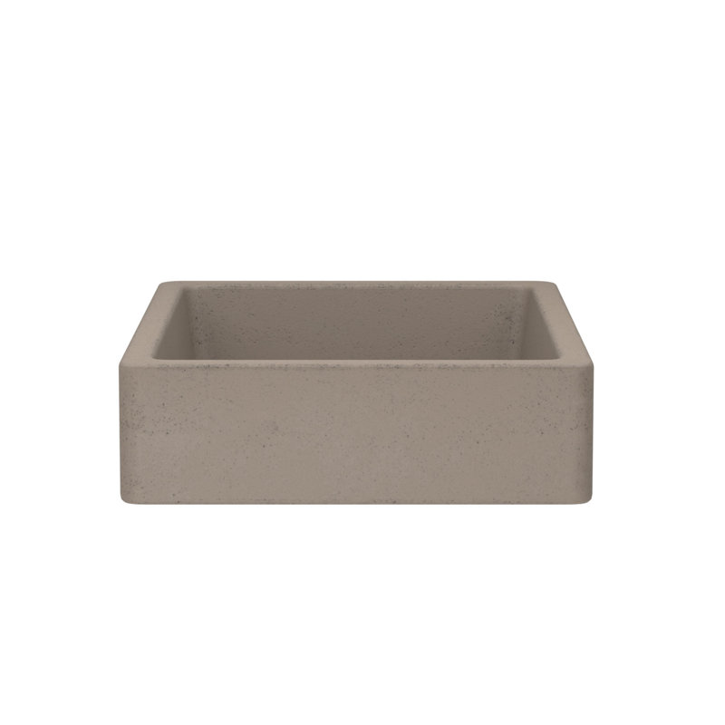 Nipomo Stone Handmade Rectangular Undermount Bathroom Sink, Earth
