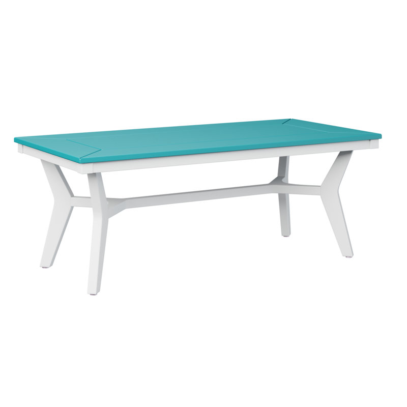 Table basse rectangulaire Newtowne, Bleu Aruba