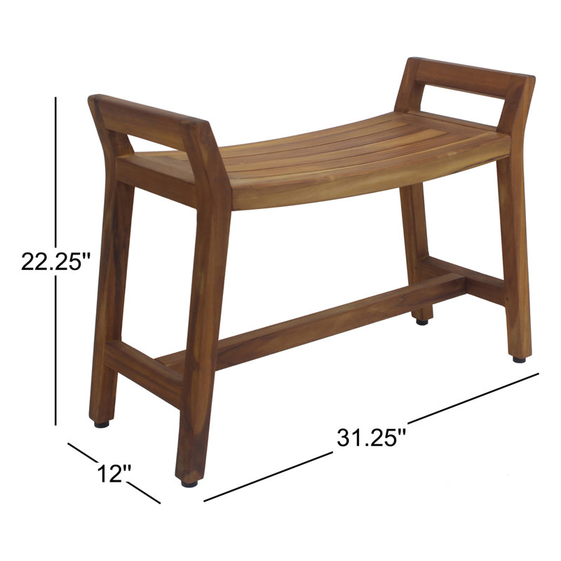 Asia Ascend 31" W Teak Shower Bench
