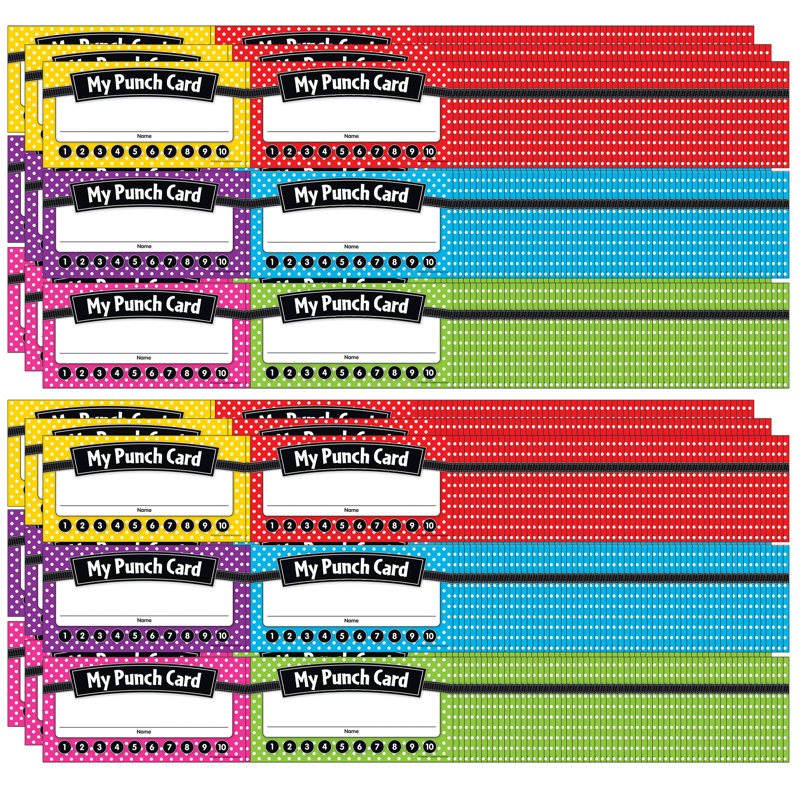 Cartes de pointage à pois