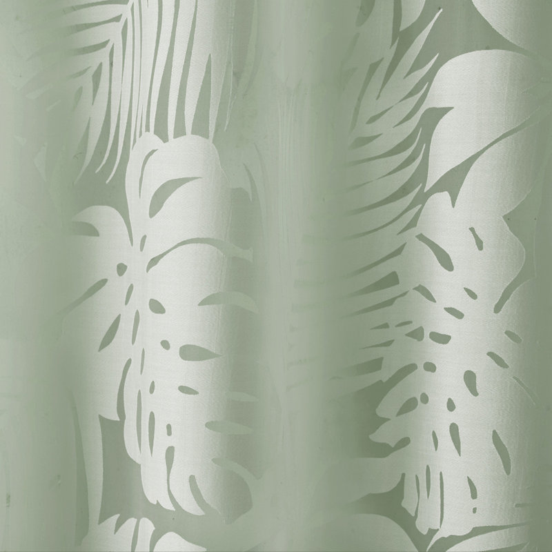 Voilage de fenêtre Palmier, Vert sauge, L 50 po x L 84 po
