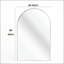 Miroir de salle de bain arqué en métal pour mur avec film incassable et installation facile-1506902394-1506902388