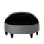 Rangement demi-cercle capitonné noir 44 po Venne-238128981