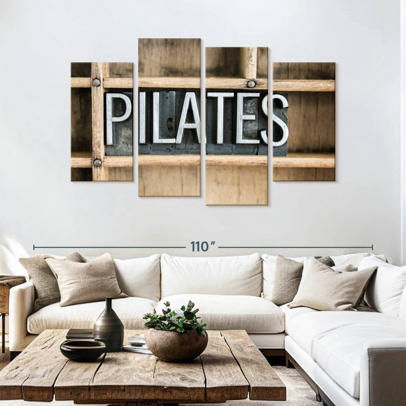 Sireci Pilates Metal Typography, 54'' H x 84'' W