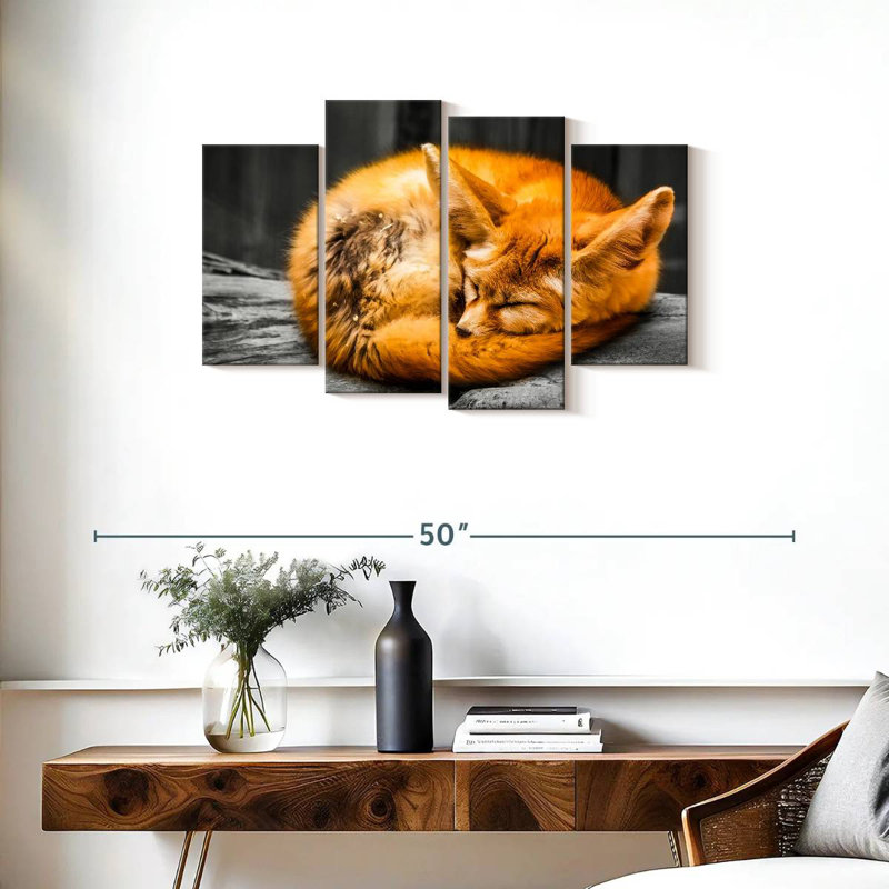 Brampt Fox Sleeping, 22" H x 36" W