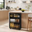 Chariot de rangement à 4 niveaux, chariot de cuisine étroit et mobile pour petits espaces-1262765781