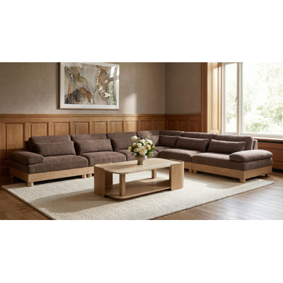 Canapé modulaire modulaire en tissu chenille de 167,75 po Agatha