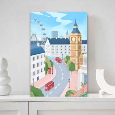 Contemporary Art Abstract Contemporary Architecture City Wall Art 1 Piece Wrapped Canvas Wall Art