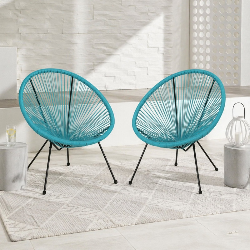 Ensemble de chaise longue de patio, Teal