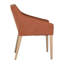 Elvie Linen Sloped Track Arm Dining Chair in Burnt Orange