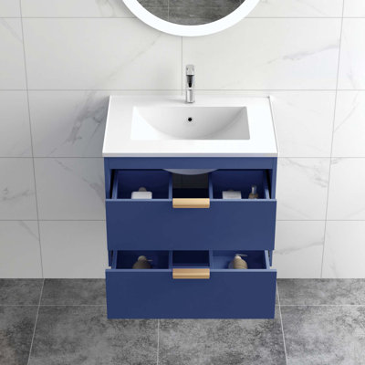 Kero 24.2'' Single Bathroom Vanity with Ceramic Top