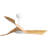 Kemp 52'' 3-Solid Wood Blade Modern Propeller Ceiling Fan with Remote Control and no Light-2118787159