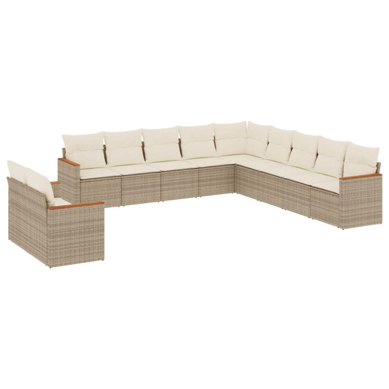 Vidaxl Garden Sofa Set Beige, Cream White