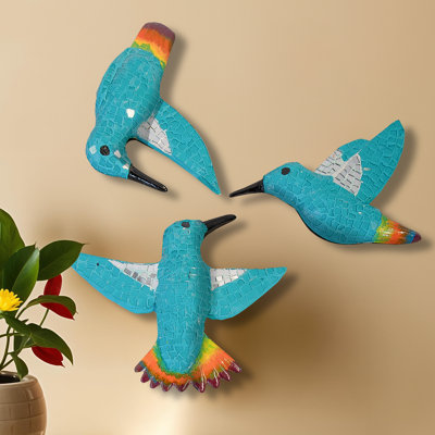 Mosaic Glass Tile Hummingbirds