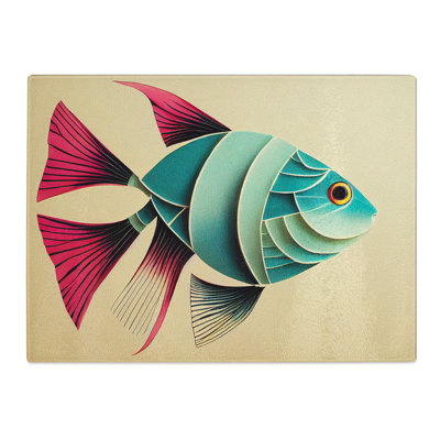 Breathtaking Fish  Glass Chopping Board