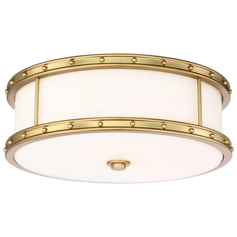 Cornwall Glass LED Flush Mount, Gold