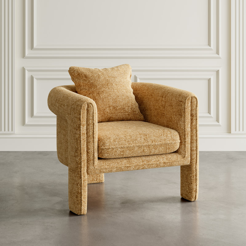 Ceilidh Upholstered Armchair, Gold Polyester