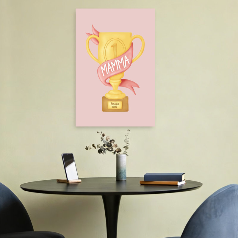 «Best Mom», art mural abstrait contemporain, 24" H x 16" W