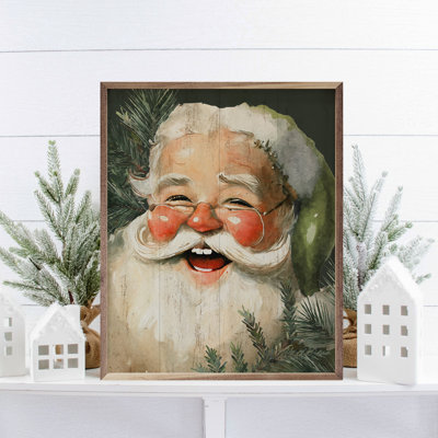 Jolly Green Hat Santa With Glasses