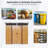 6Ft X 5Ft Outdoor Metal Storage With Transparent Plate And Foundation For Backyard Garden Patio --Coffee-123513330