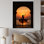 «Elegant Dancing Sunset Silhouette», reproduction sur toile